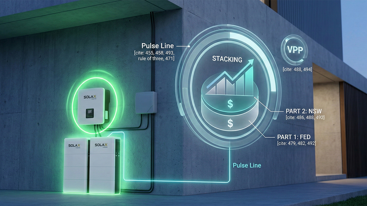 SolaX hybrid inverter and battery system qualifying for 2026 NSW solar rebates.