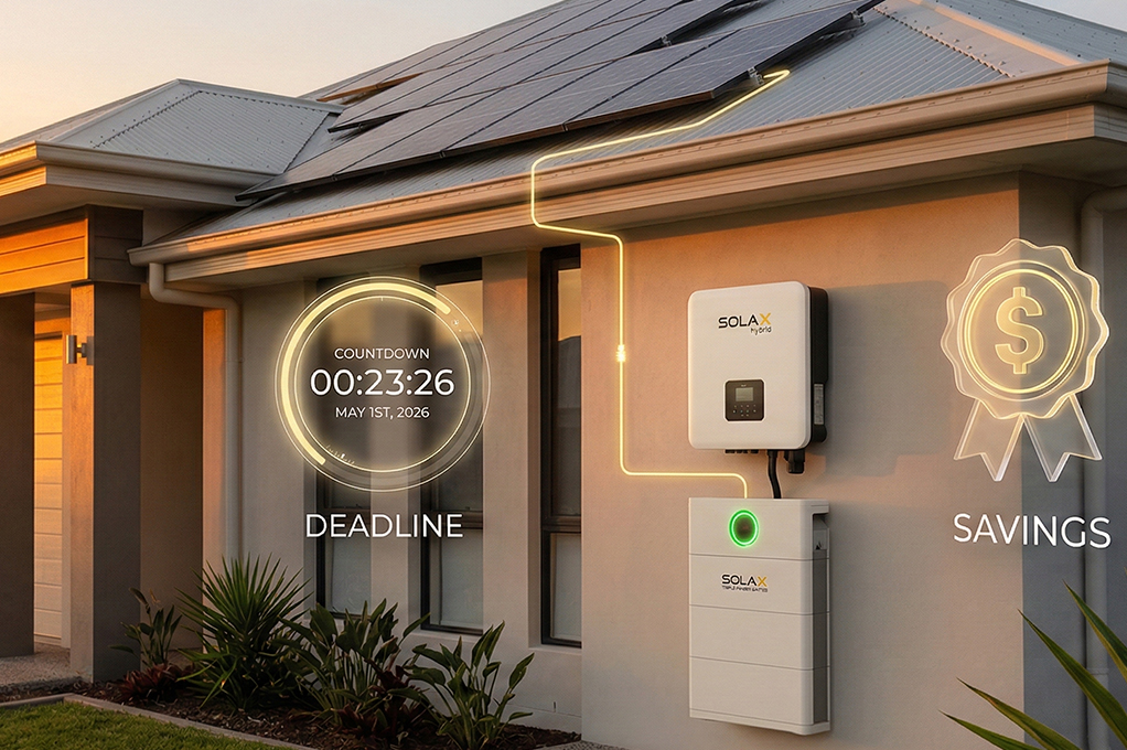 SolaX Triple Power Battery installation qualifying for 2026 Queensland solar rebates.
