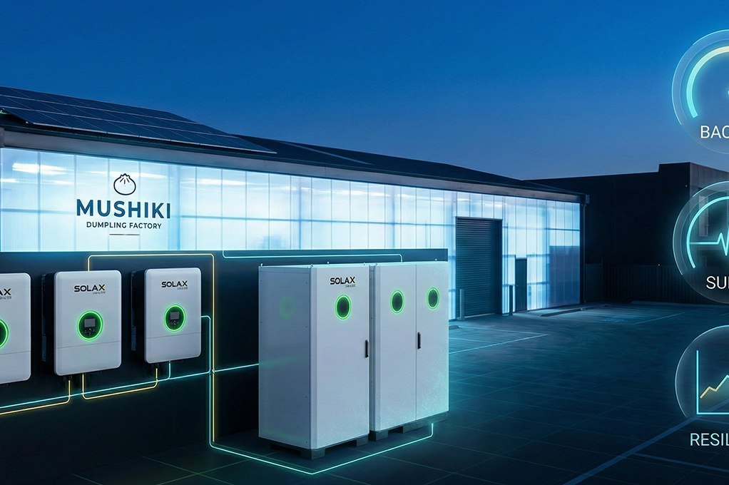 SolaX solar inverters and batteries at a Melbourne factory.