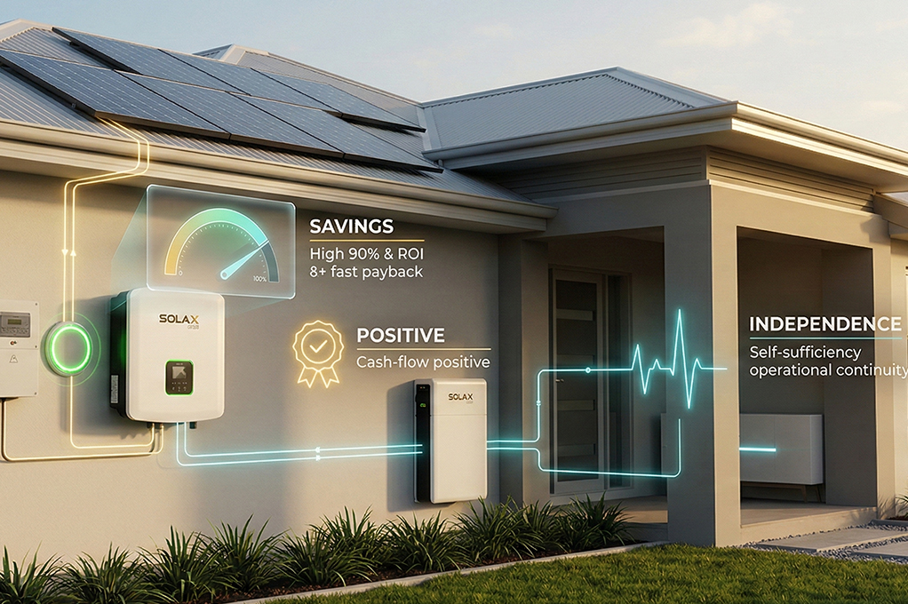 SolaX inverter and battery for commercial solar for small businesses.