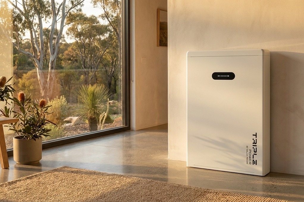 SolaX T-BAT H 5.8 V3 battery installed in a sun-lit regional Victorian home SolaX T-BAT H 5.8 V3 battery installed in a sun-lit regional Victorian home